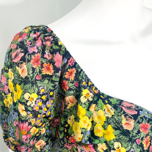 LoveShackFancy Ambrette Ditsy Floral Mini Dress in Night Sky Glow Added Tie Belt - Picture 8 of 17